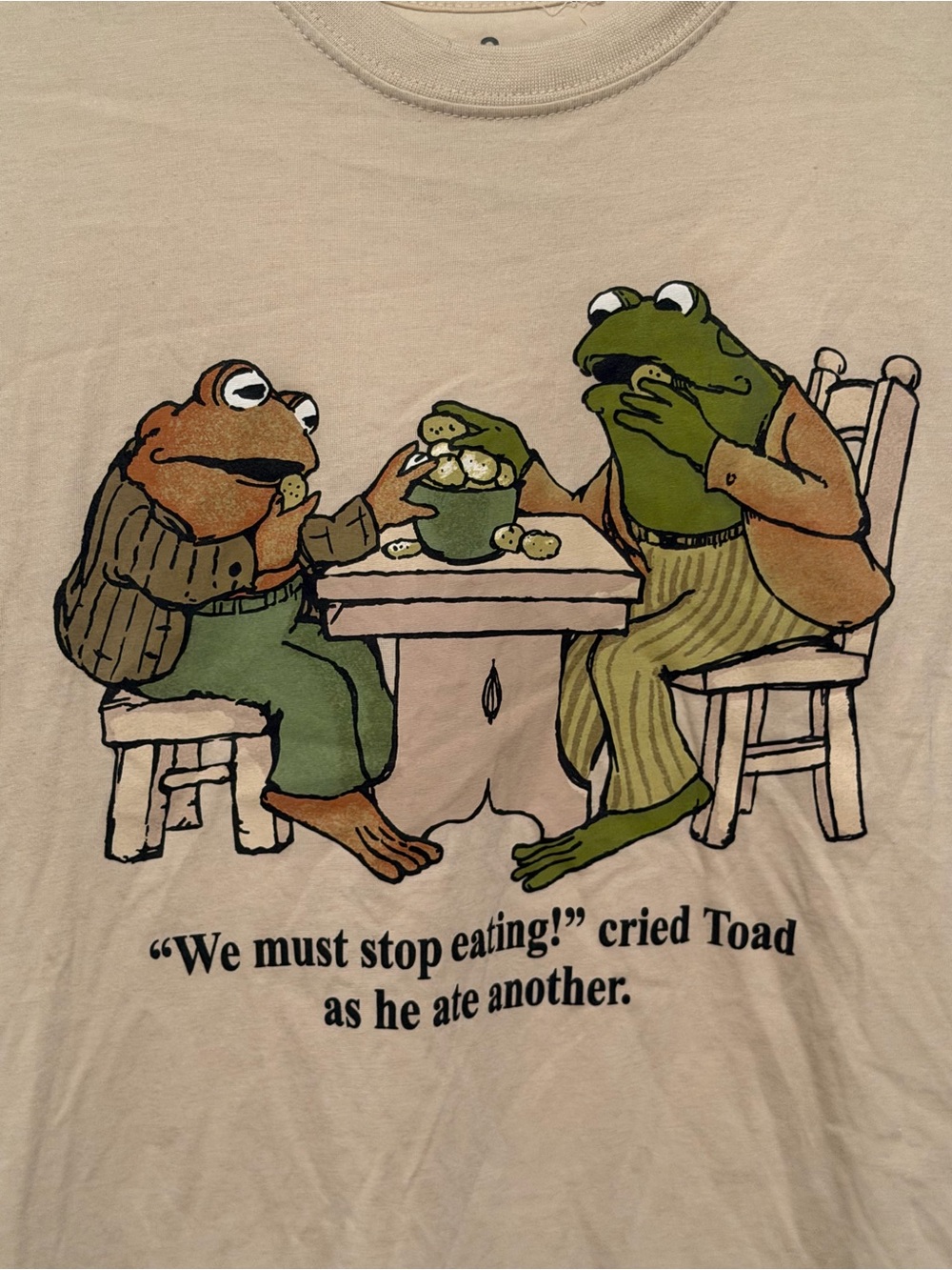 Beige Frog & Toad Graphic Short Sleeve Tee